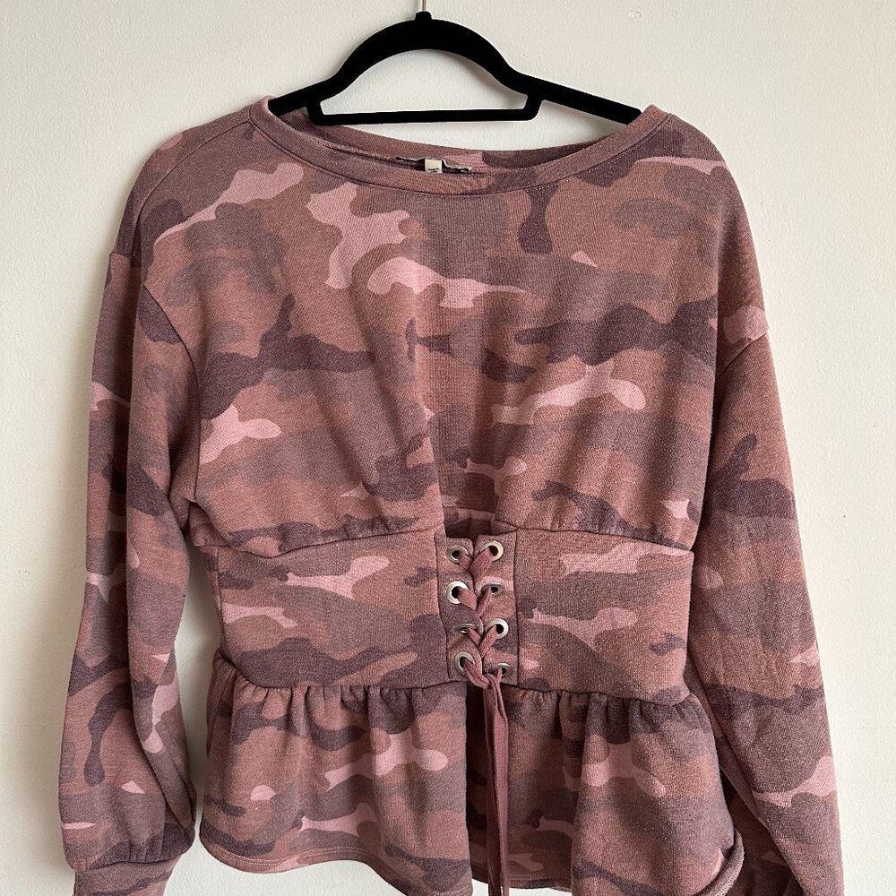 Express Pink Fatigue Sweater - Medium